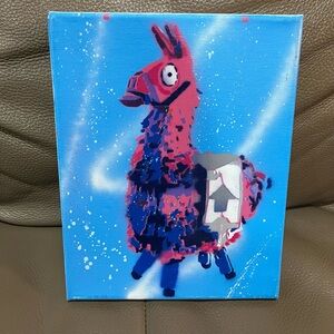 Colorful Llama Canvas Art